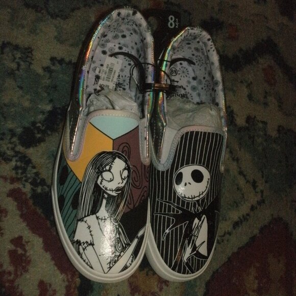 Disney Shoes - NWT Disney Nightmare Before Christmas Low Top Slip-On Sneakers Gym Shoes sz 8.5